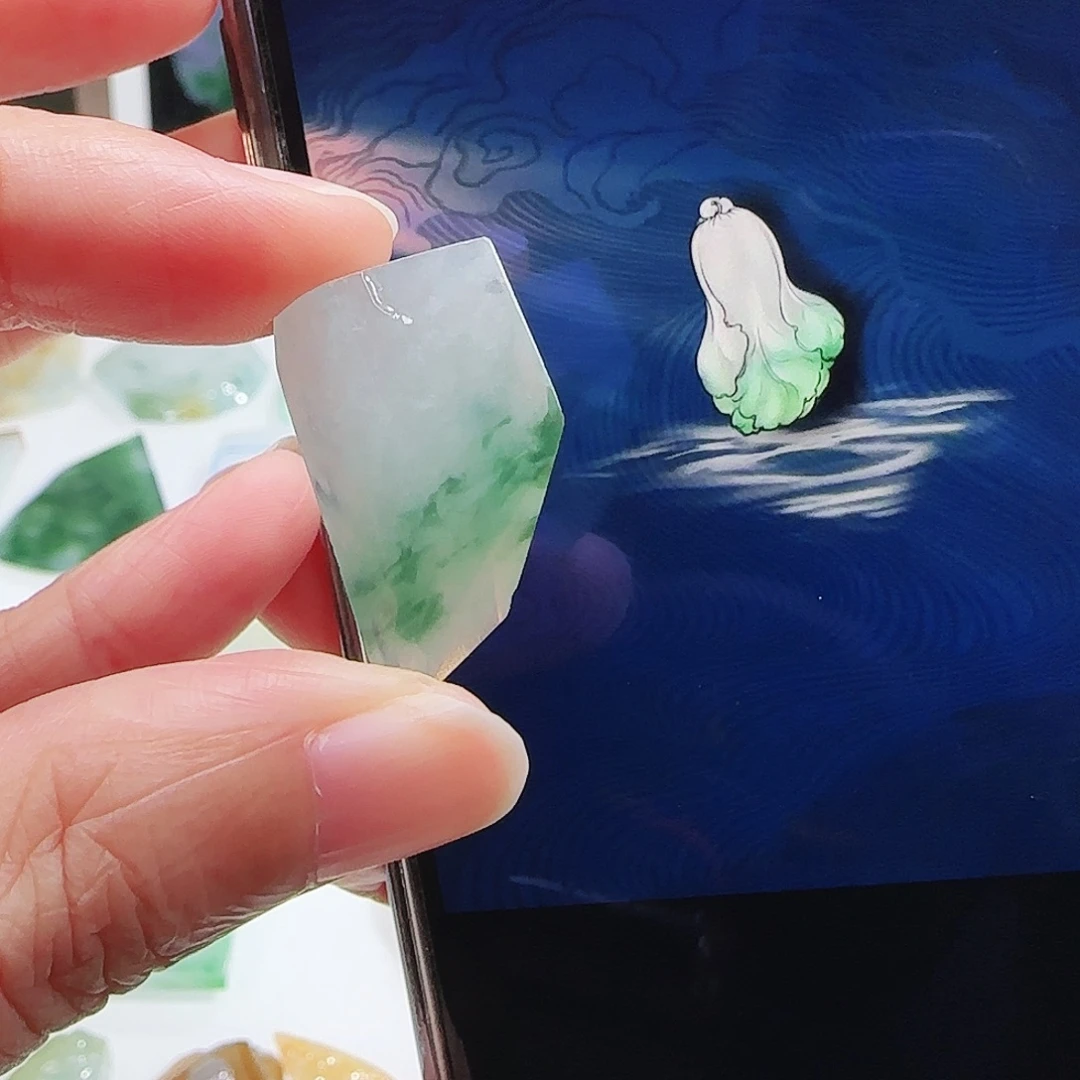 定制翡翠未镶嵌缅甸翡翠挂件