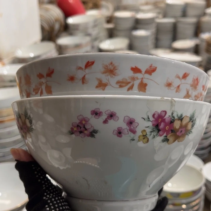 陶瓷一**安醴陵高温老厂瓷7寸碗2个微瑕