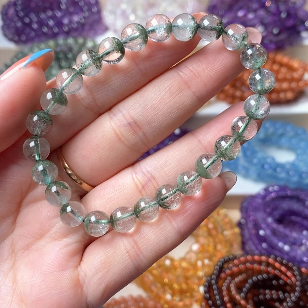 未镶嵌手串水晶绿幽灵15.3