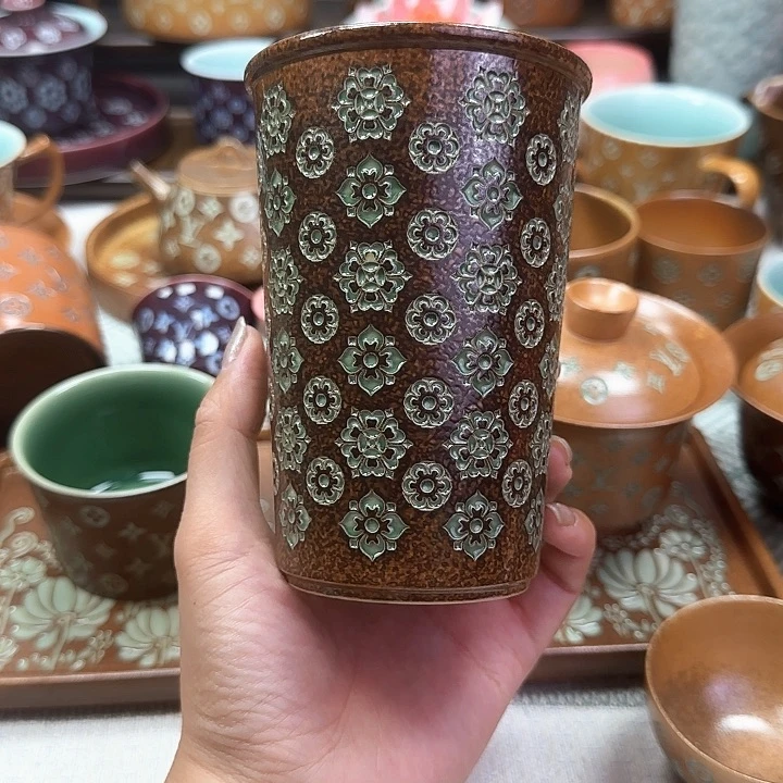 可***可龙泉青瓷手工制作工艺青瓷杯