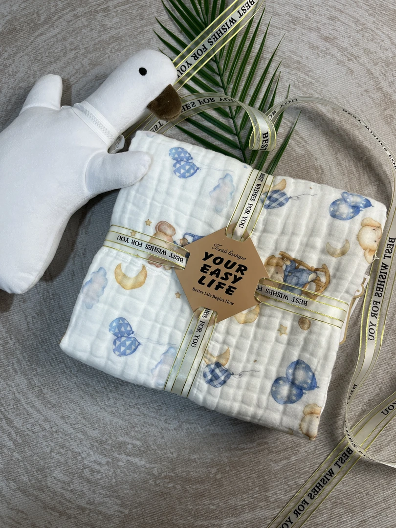 A类纯棉婴儿六层纱布盖毯浴巾多功能超柔软婴幼儿初生用品