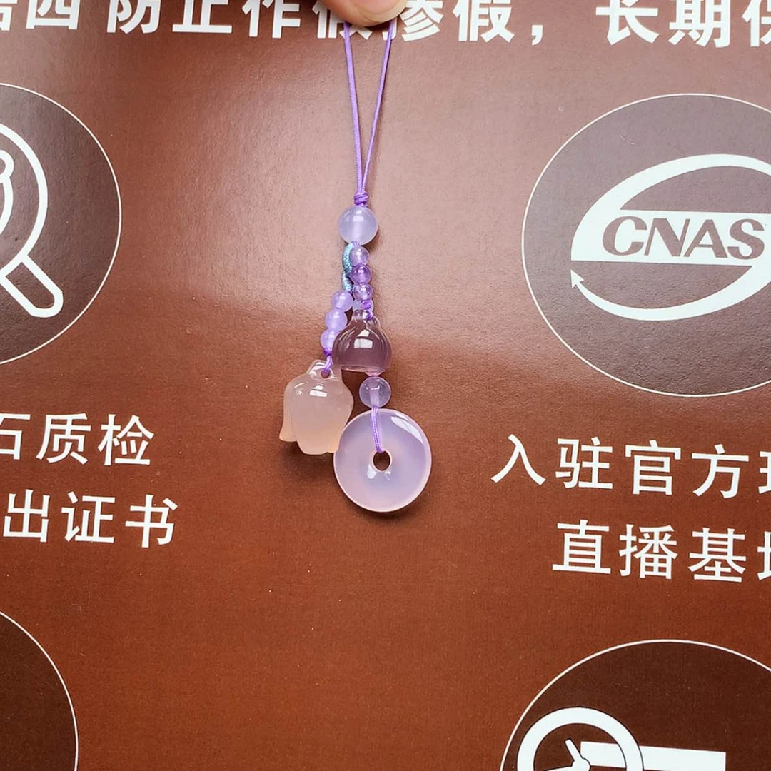 【闪购商品】玛瑙/玉髓车挂未镶嵌手机挂