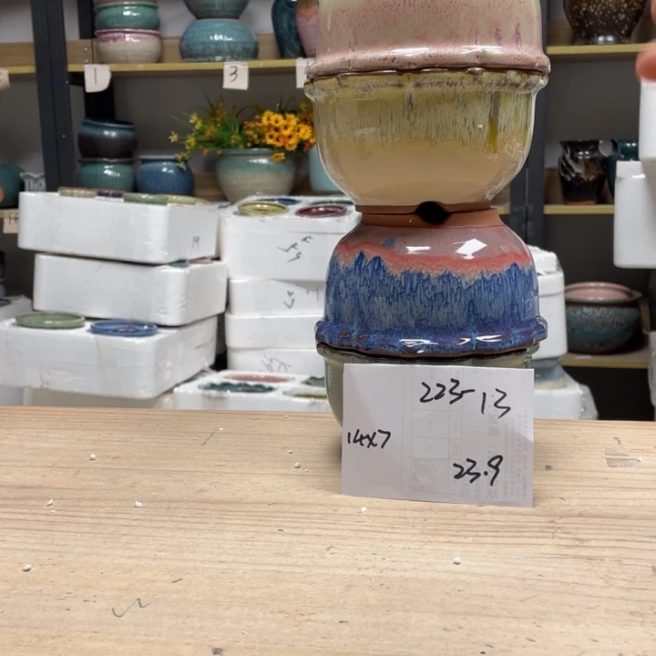 紫砂花盆多肉花盆微瑕13