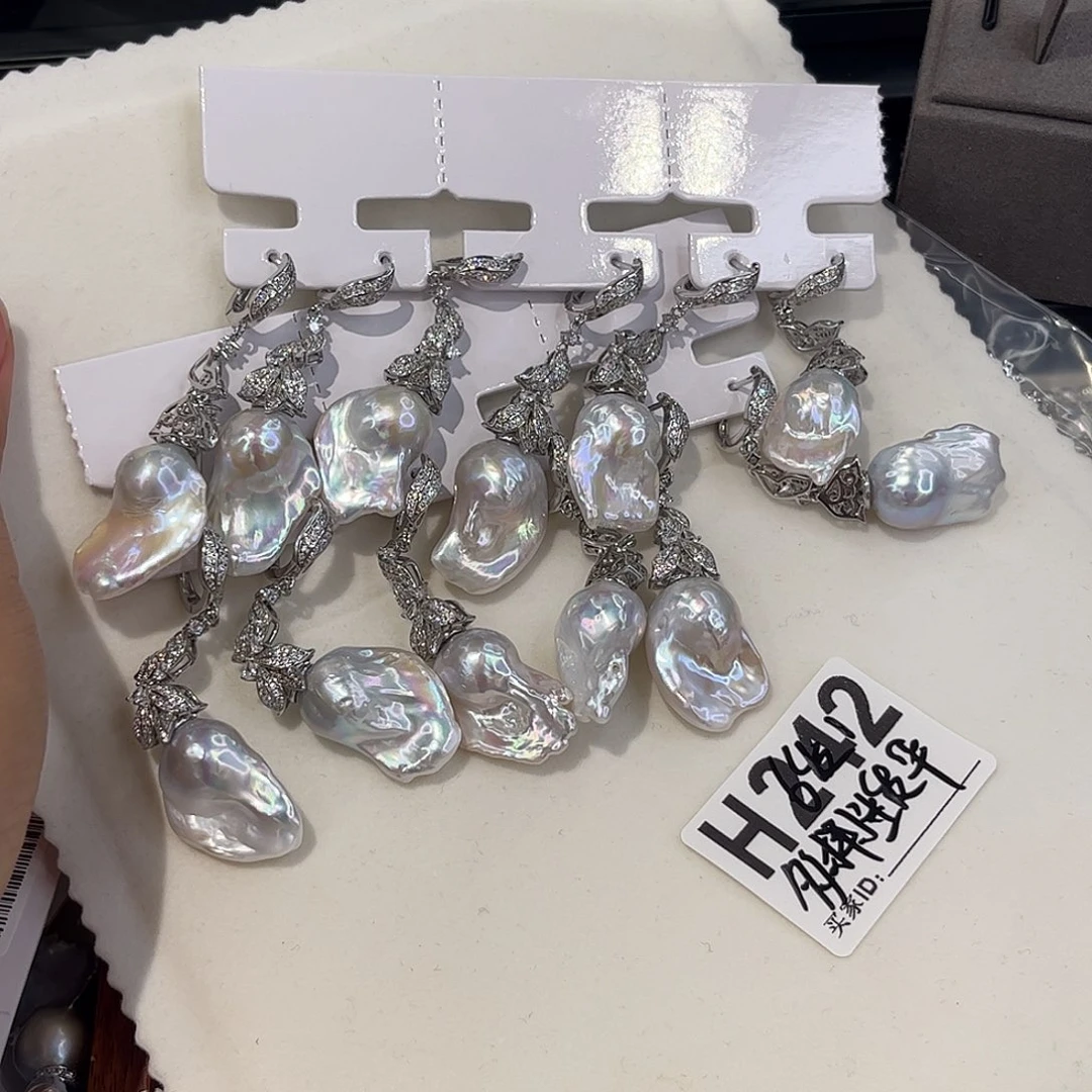 合金耳饰淡水珍珠多样性发货6发1