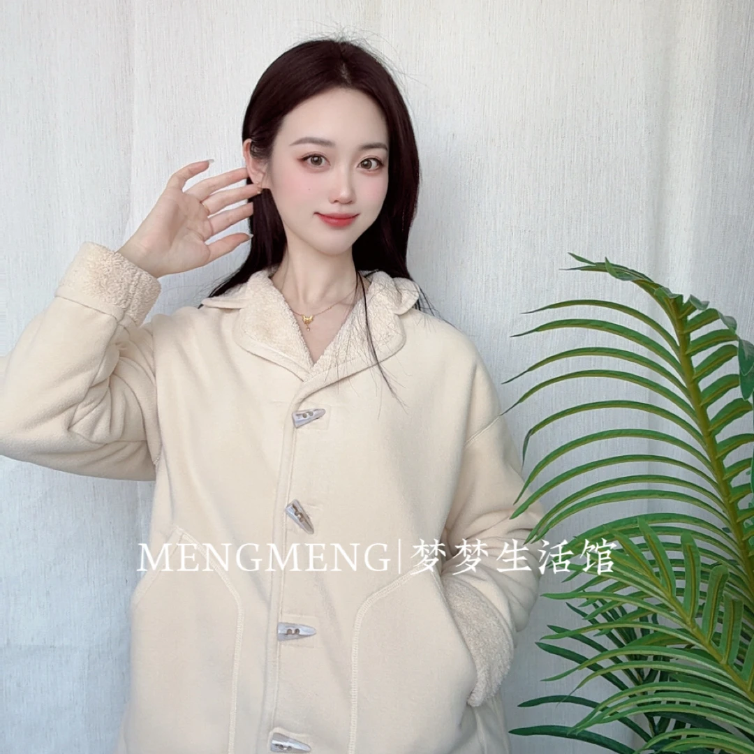 复合绒时尚简约秋冬家居服F271