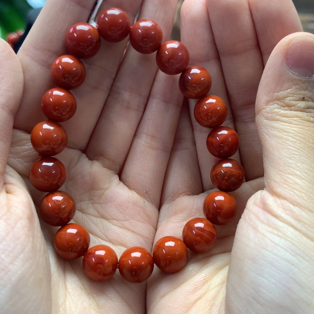 【闪购商品】南红玛瑙珠串未镶嵌何*瓦西11mm