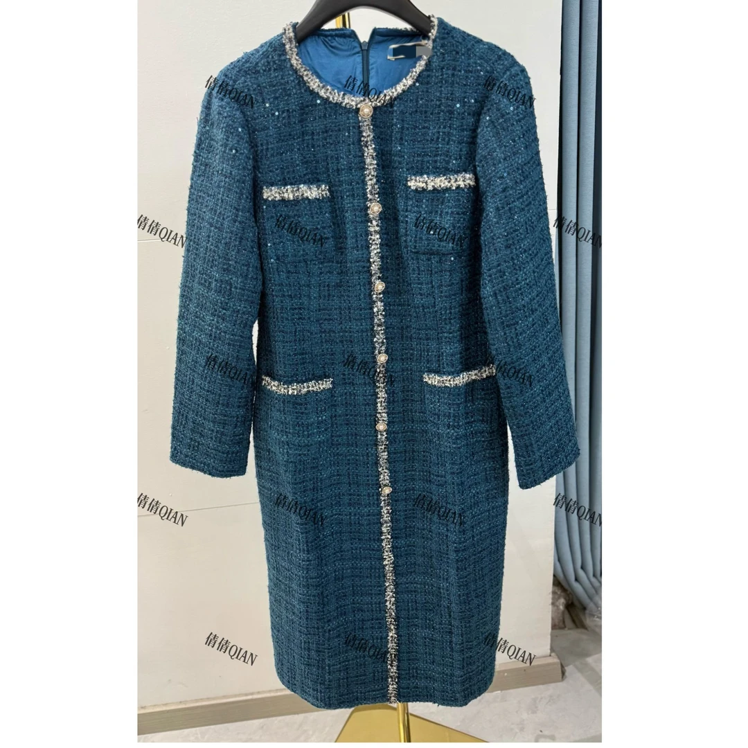 轻奢款法式长袖小香风连衣裙（GP032）