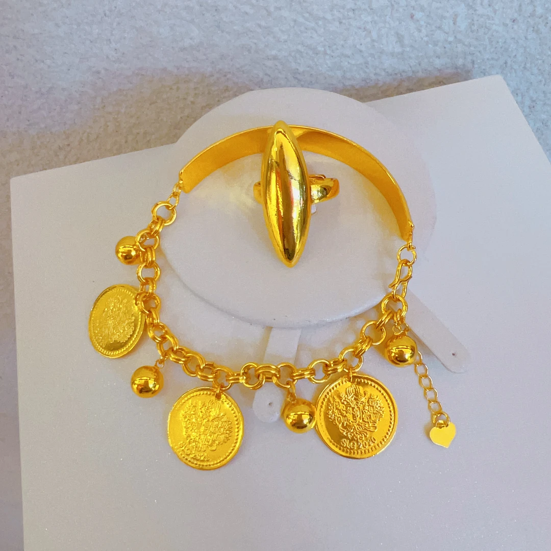 铜合金手镯 227时尚新款休闲百搭戒指手镯民族风实心精美可调节