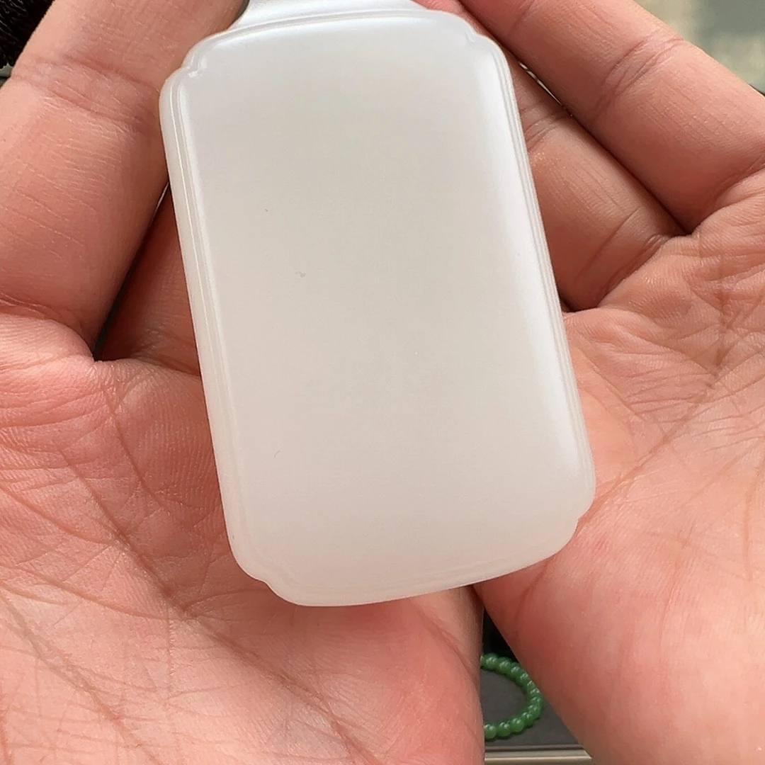 和田玉未镶嵌手链471于田平安无事牌