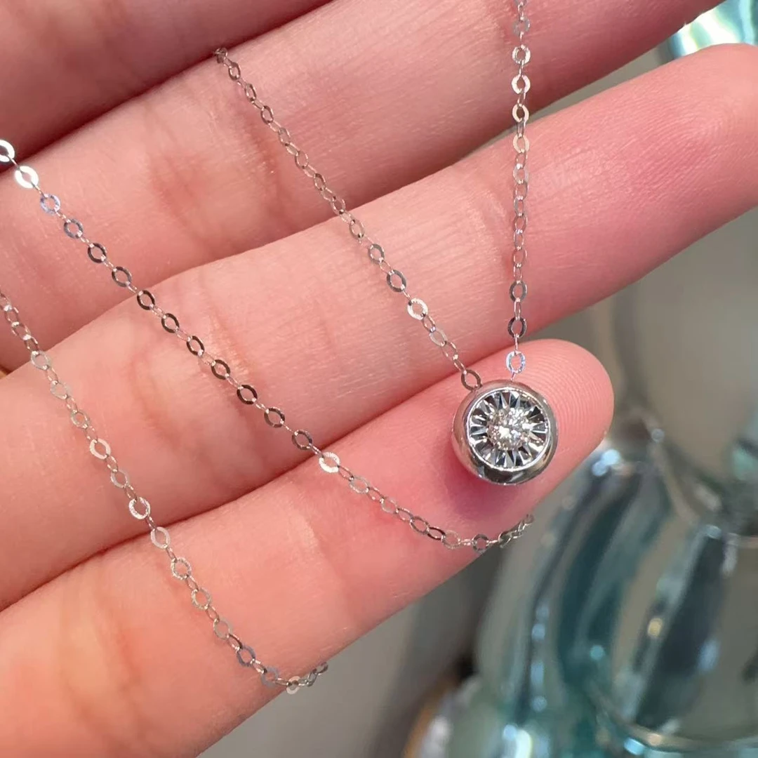 【小晗】泡泡钻石项链 简单大气 多样性发一 经典镶嵌坠链 时尚百搭