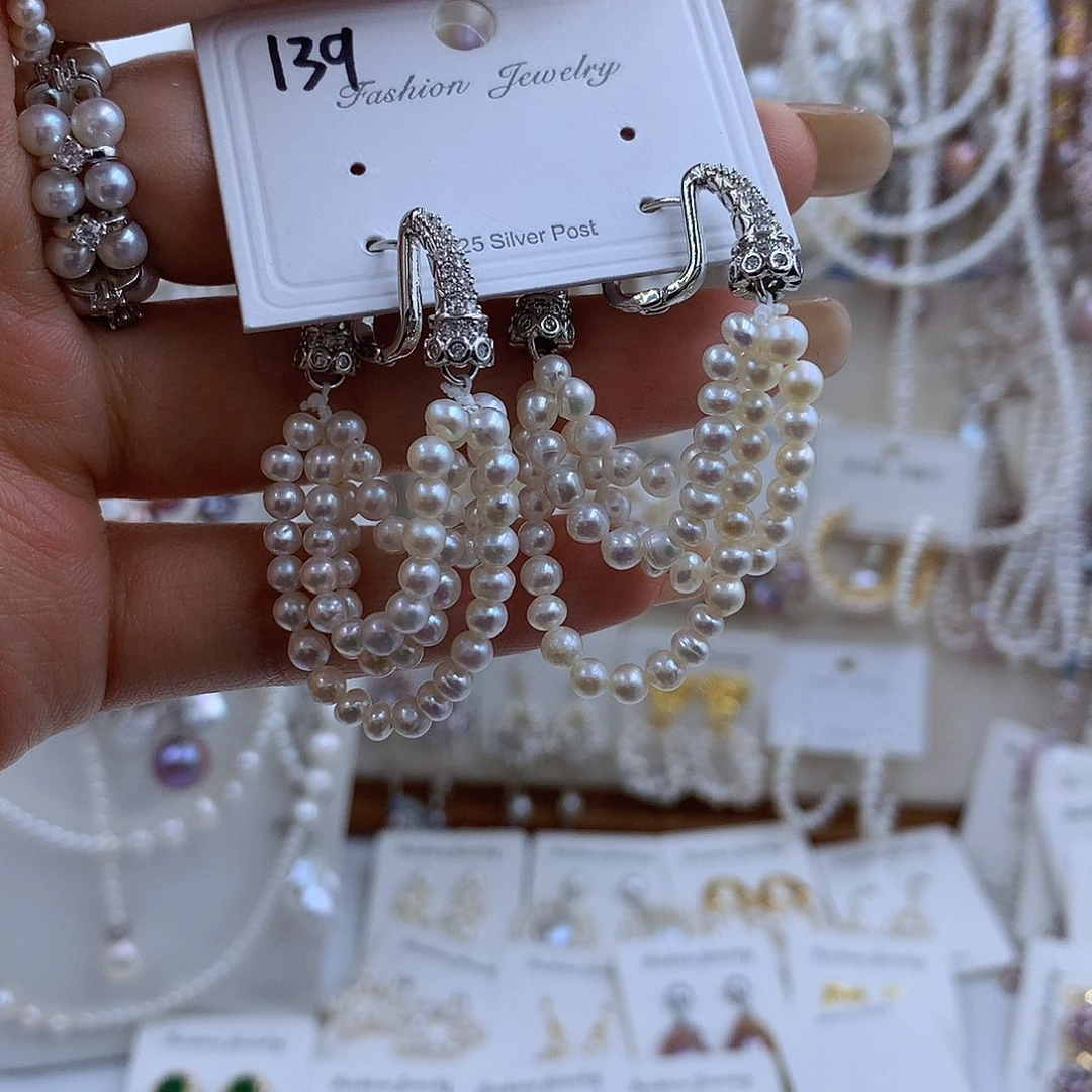 项链银S925镶嵌淡水珍珠婉*