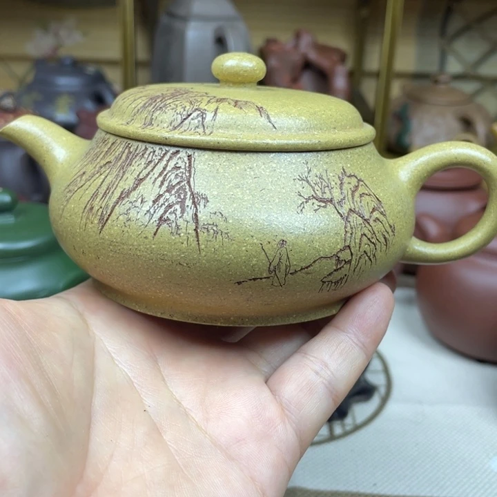 茶壶紫砂紫砂壶粗砂老段泥名炉230cc
