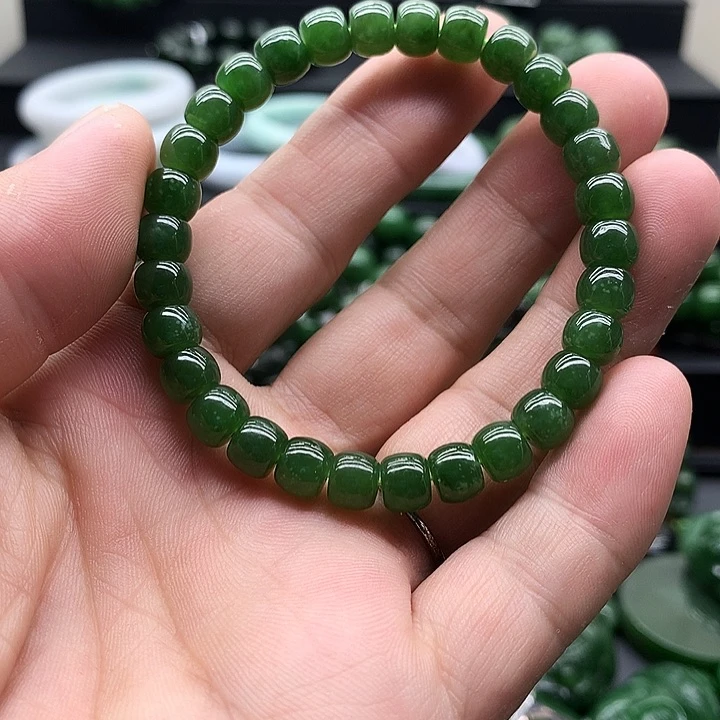 手链未镶嵌和田玉（碧玉）