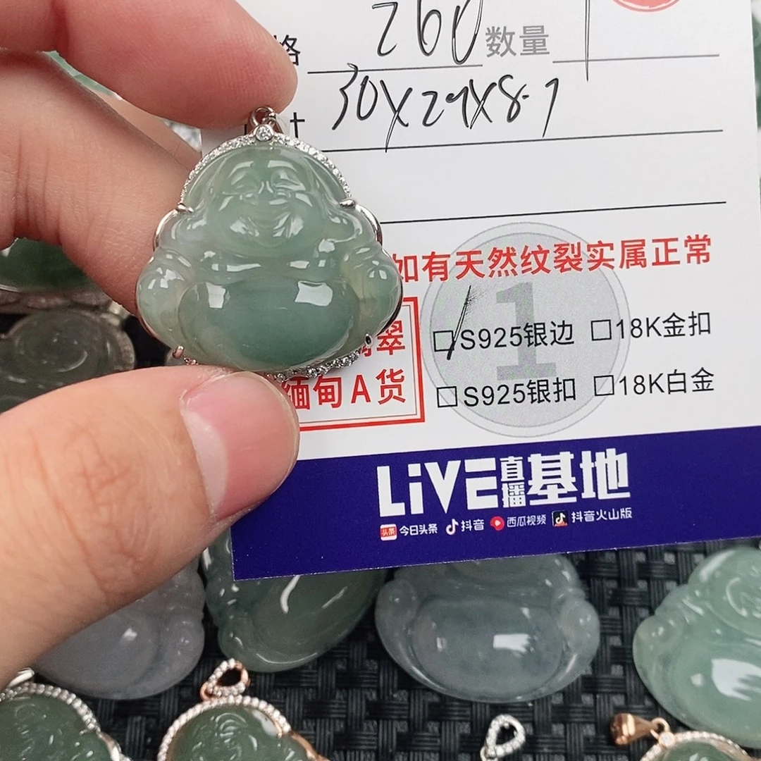 翡翠银S925镶嵌颈饰