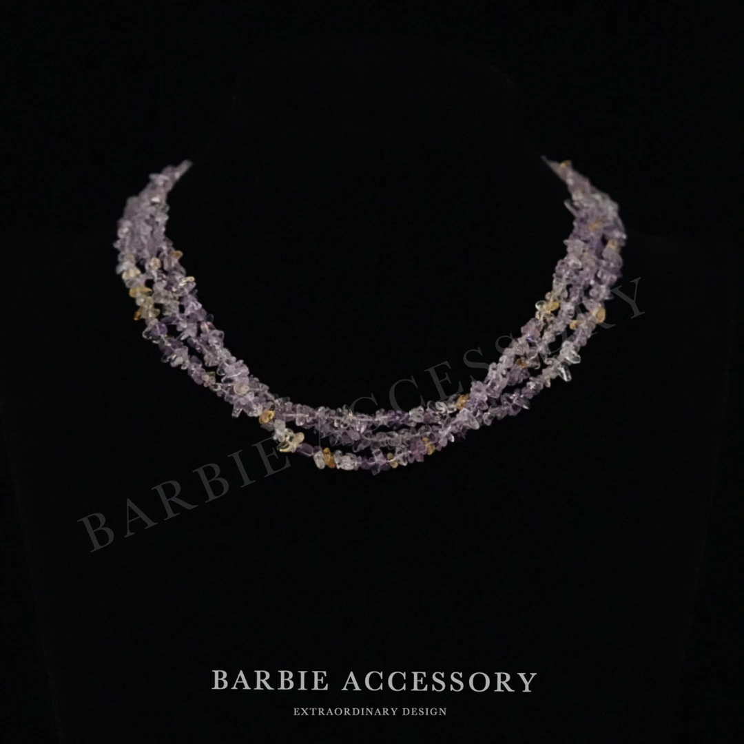 铜合金合成锆石项链 【紫星孤艺】既视设计款高级感绝美项链