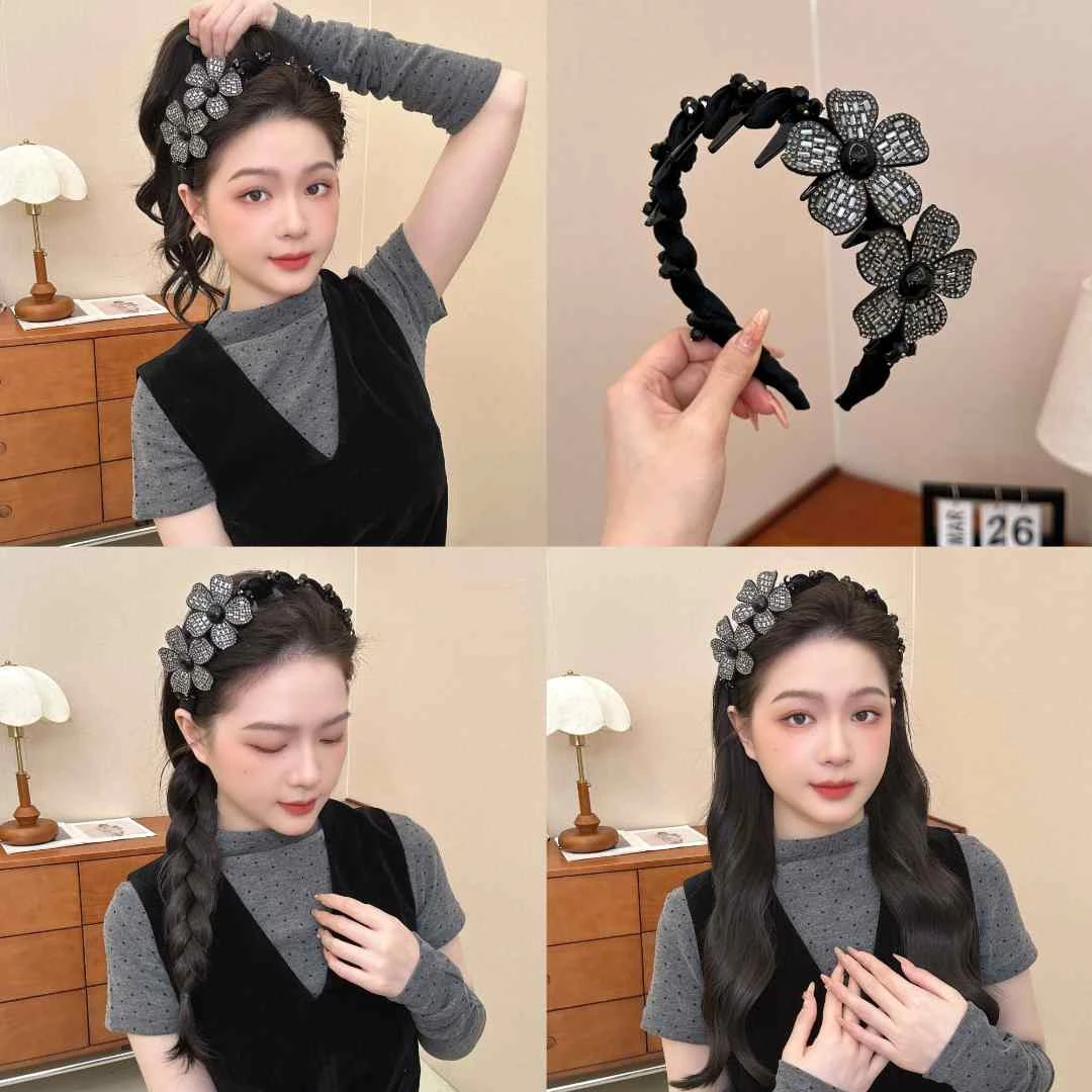 【花坞里】高级丝绒立体花卉轻奢发箍