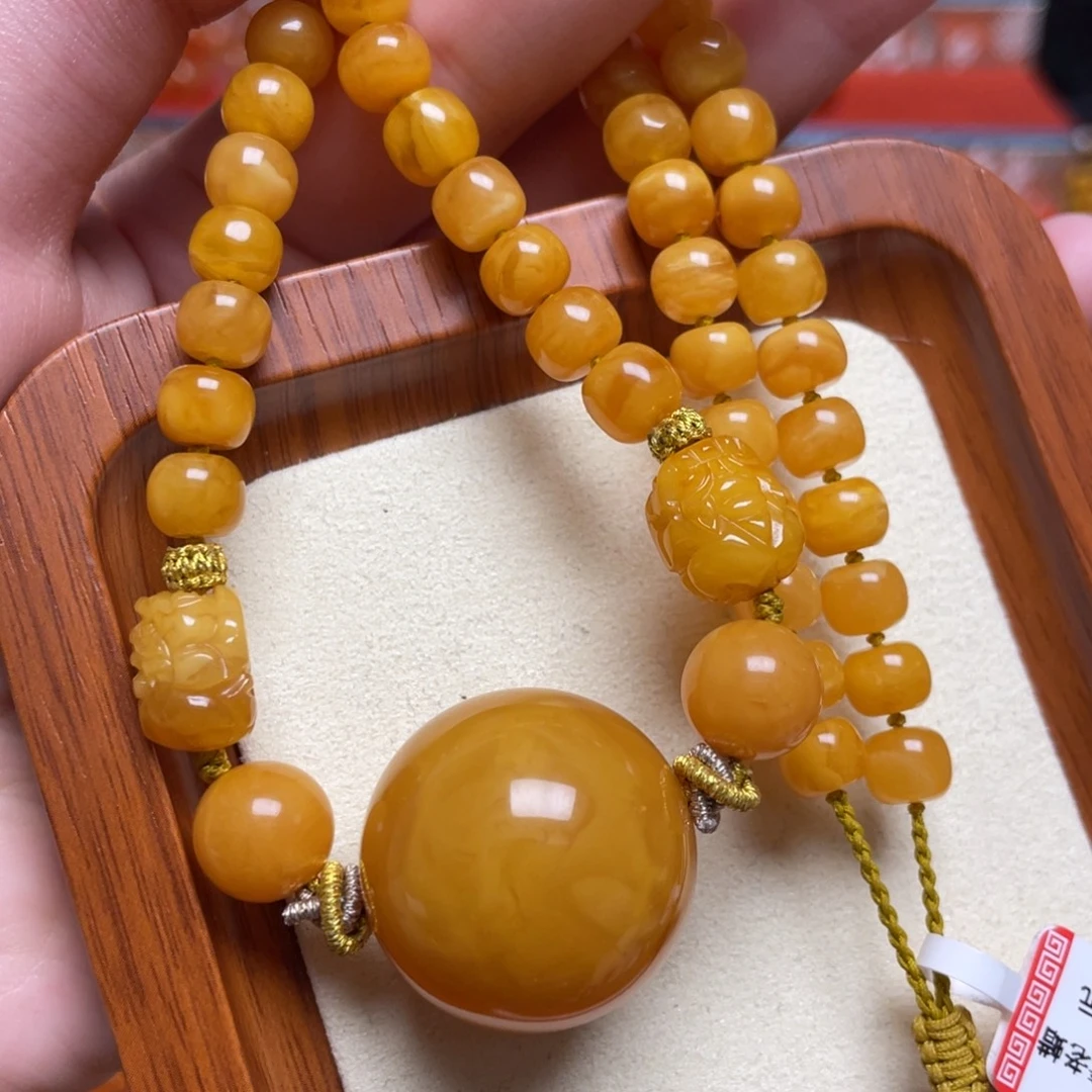 蜜蜡未镶嵌颈饰项链