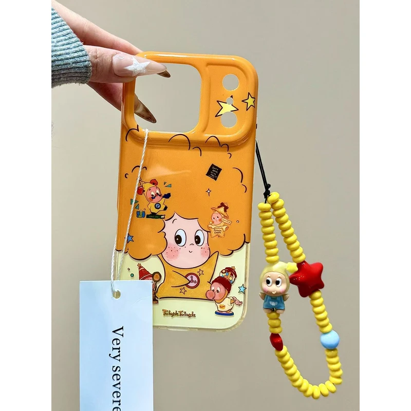趣味可爱爆炸头星星男孩链条适用苹果17promax手机壳16iphone15
