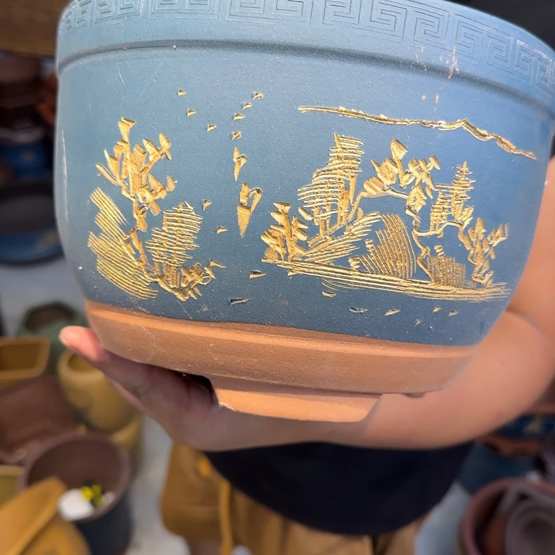 紫砂花盆瑕疵和瑕疵