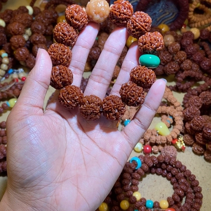 手串金刚菩提196玉化貔貅绿扣