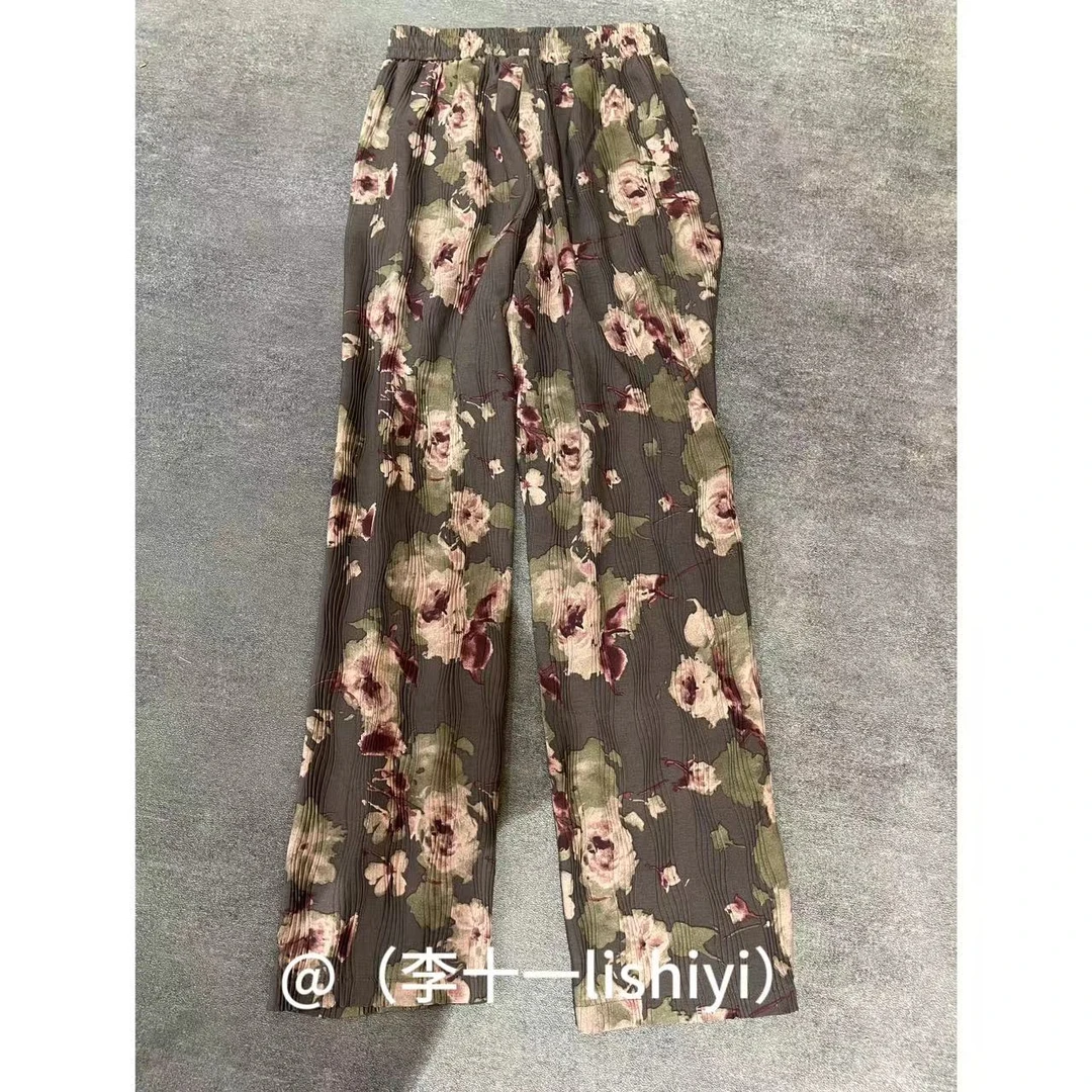 【李十一LISHIYI】休闲垂感宽松显瘦抽绳印花裤子休闲裤★91208
