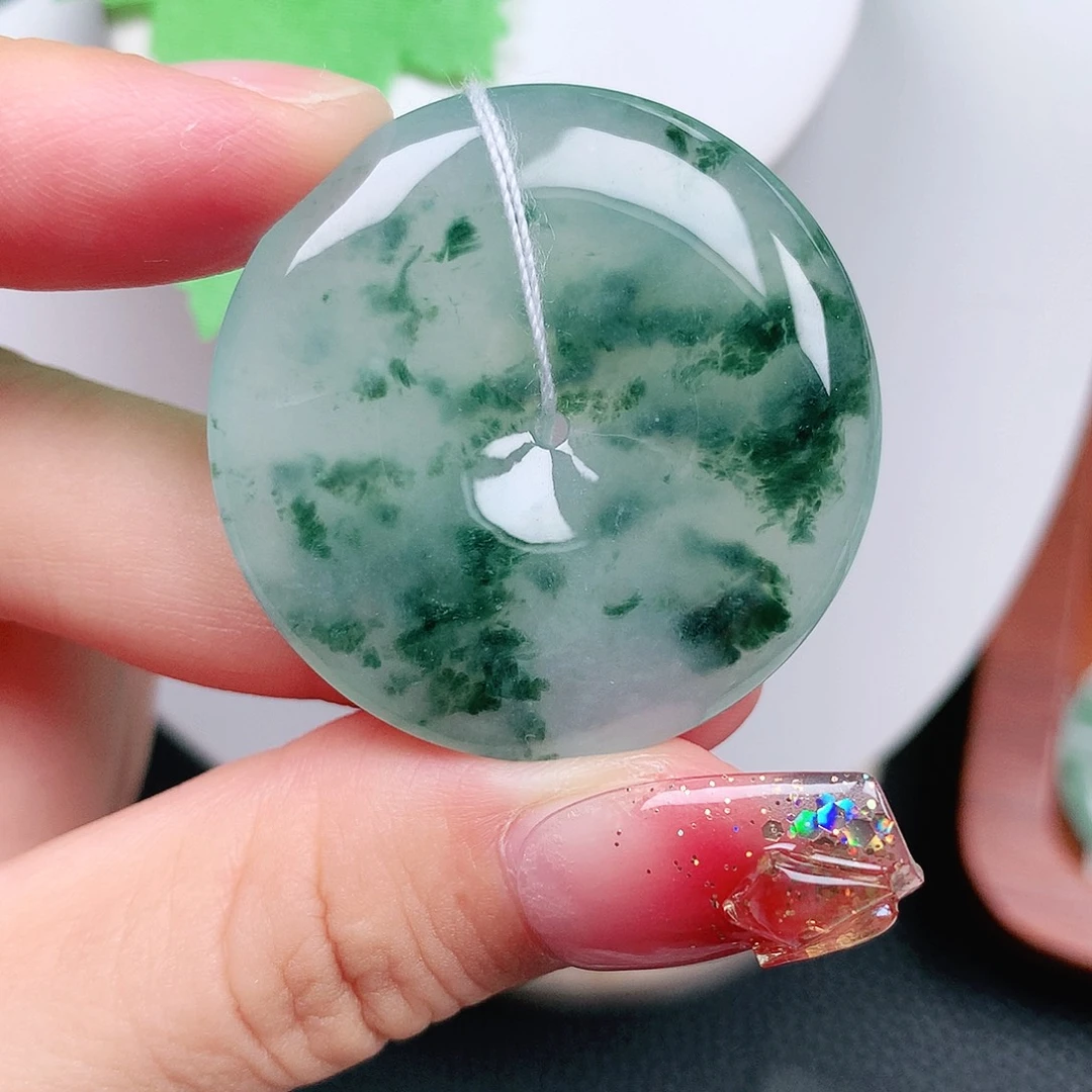 翡翠未镶嵌颈饰平安36.8-6