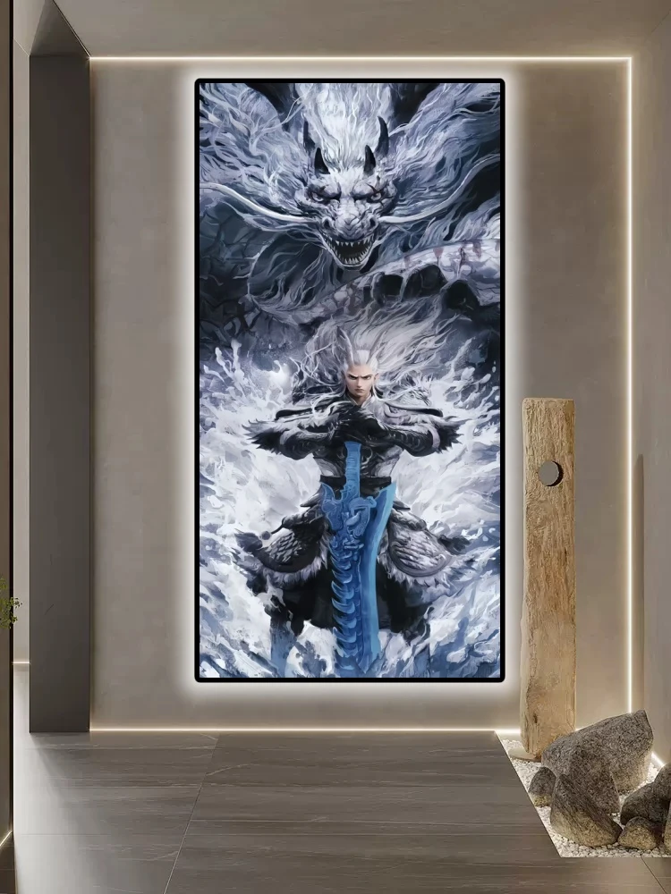 《哪吒2魔童闹海-敖光》卧室客厅电竞房潮玩装饰画PVC40*80