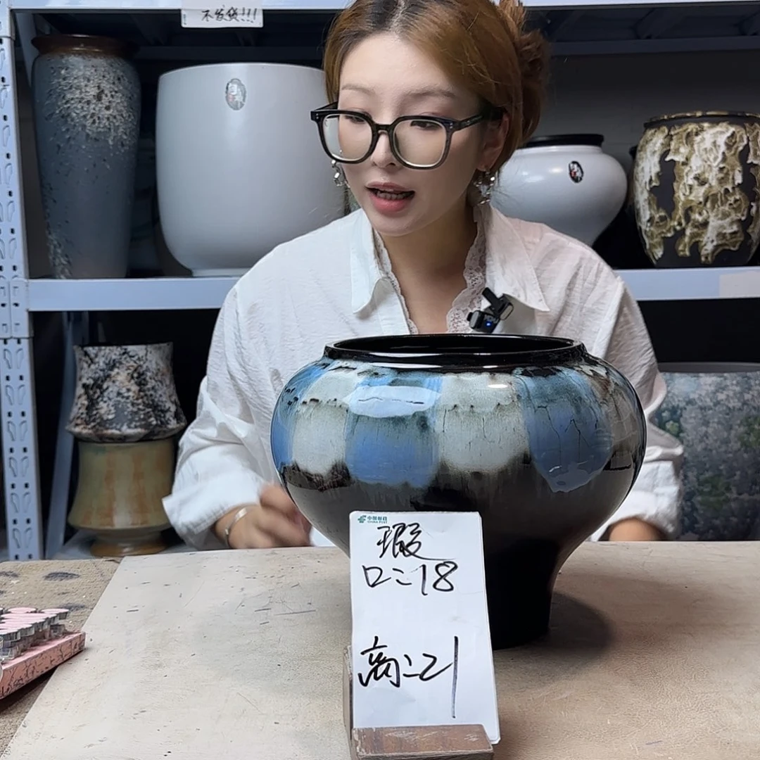 18@21 紫砂花盆尺寸瑕疵