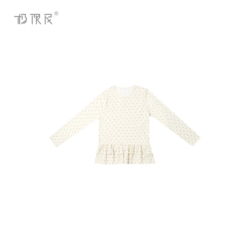 极限民《悦点》春夏季韩版简约百搭减龄气质波点上衣F5102F1919