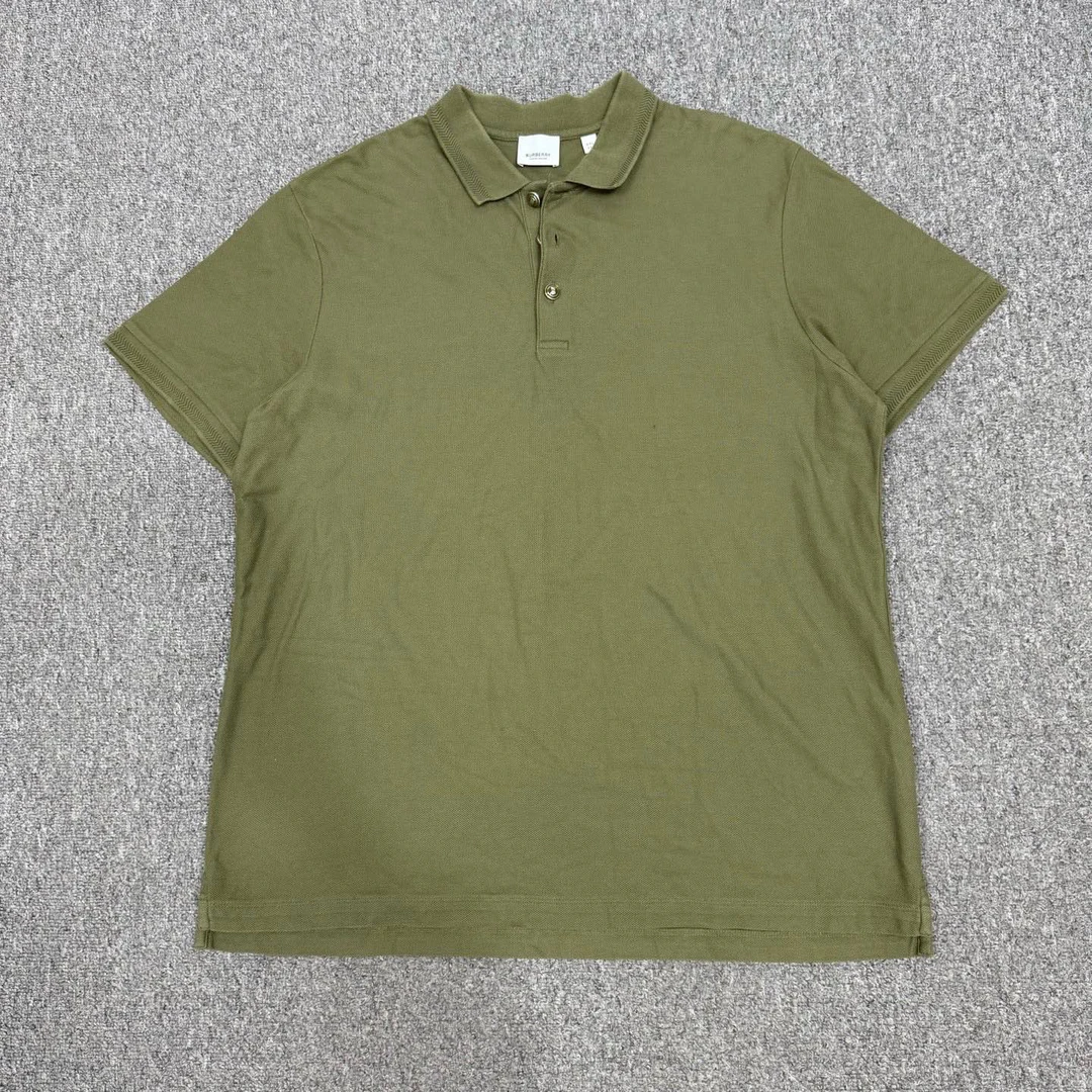 未使用 BURBERRY/博柏利 14975958牛油果绿金属扣短袖Polo衫XXL码