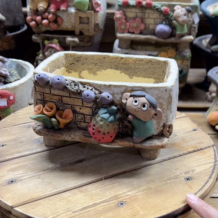 嘻哈多肉花盆百搭