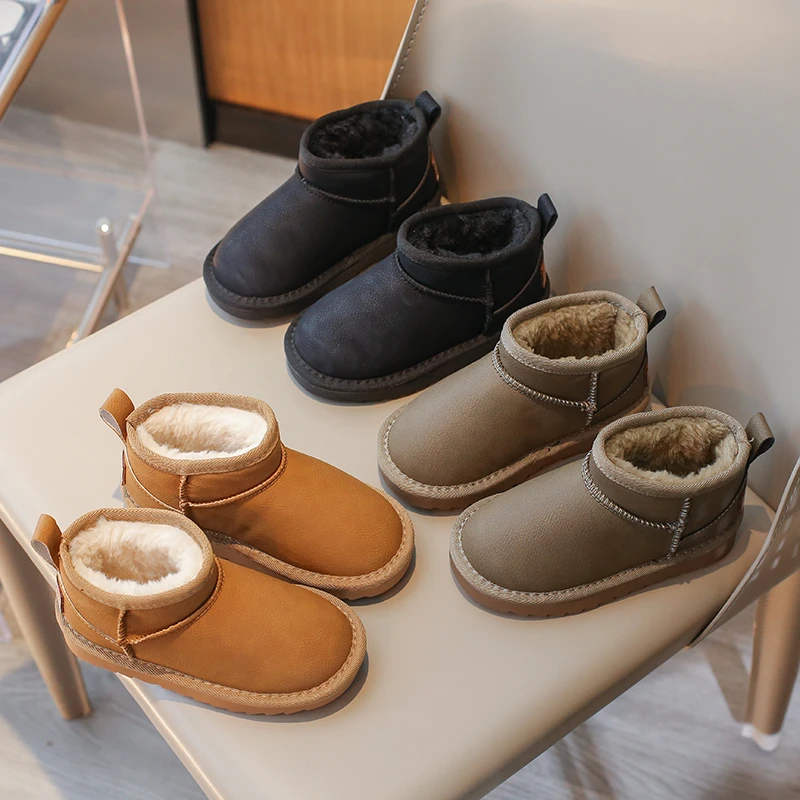 儿童加厚绒大棉冬雨同款亲子款雪地靴2024冬季新款时尚男女童棉靴