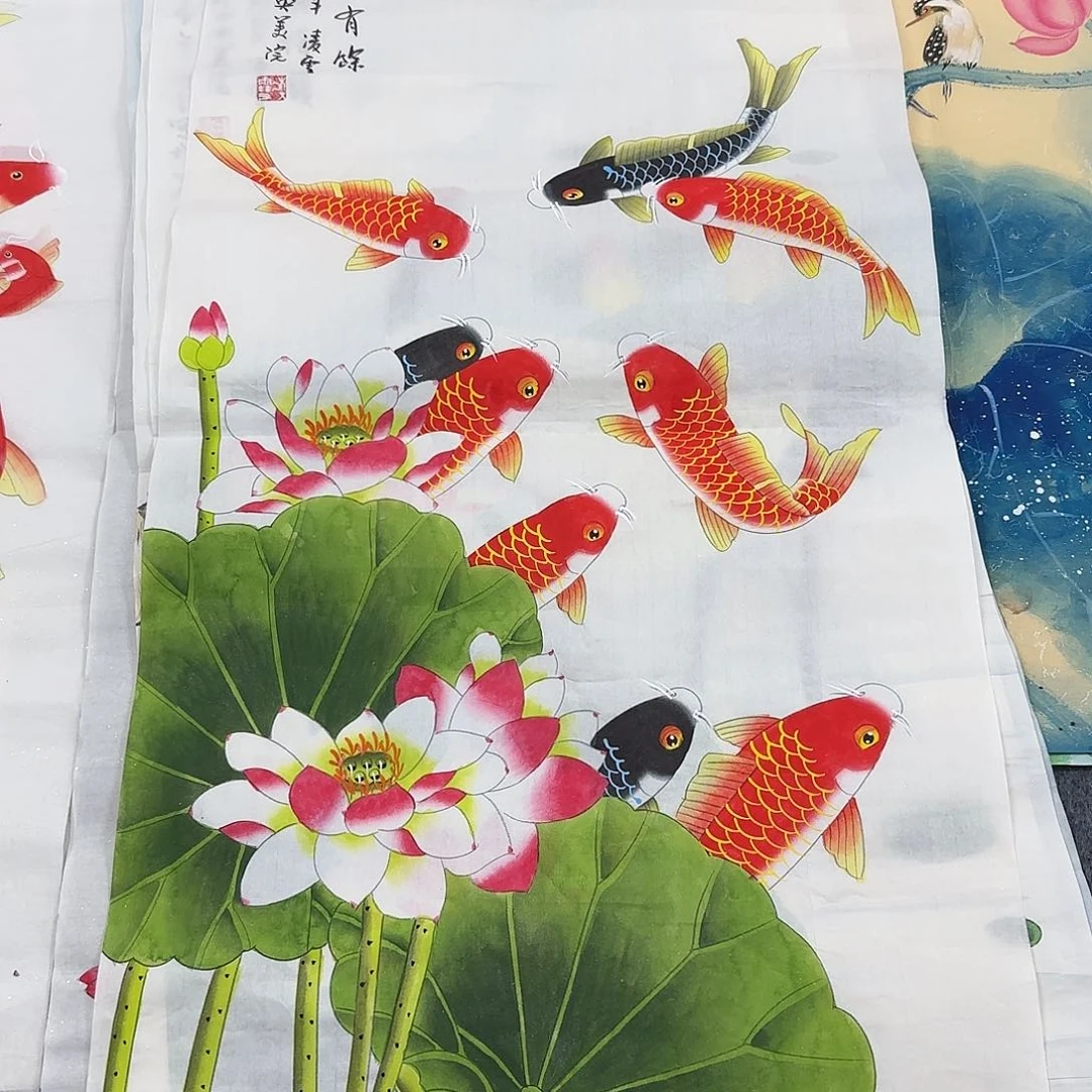 国画尺寸50X100手绘作品