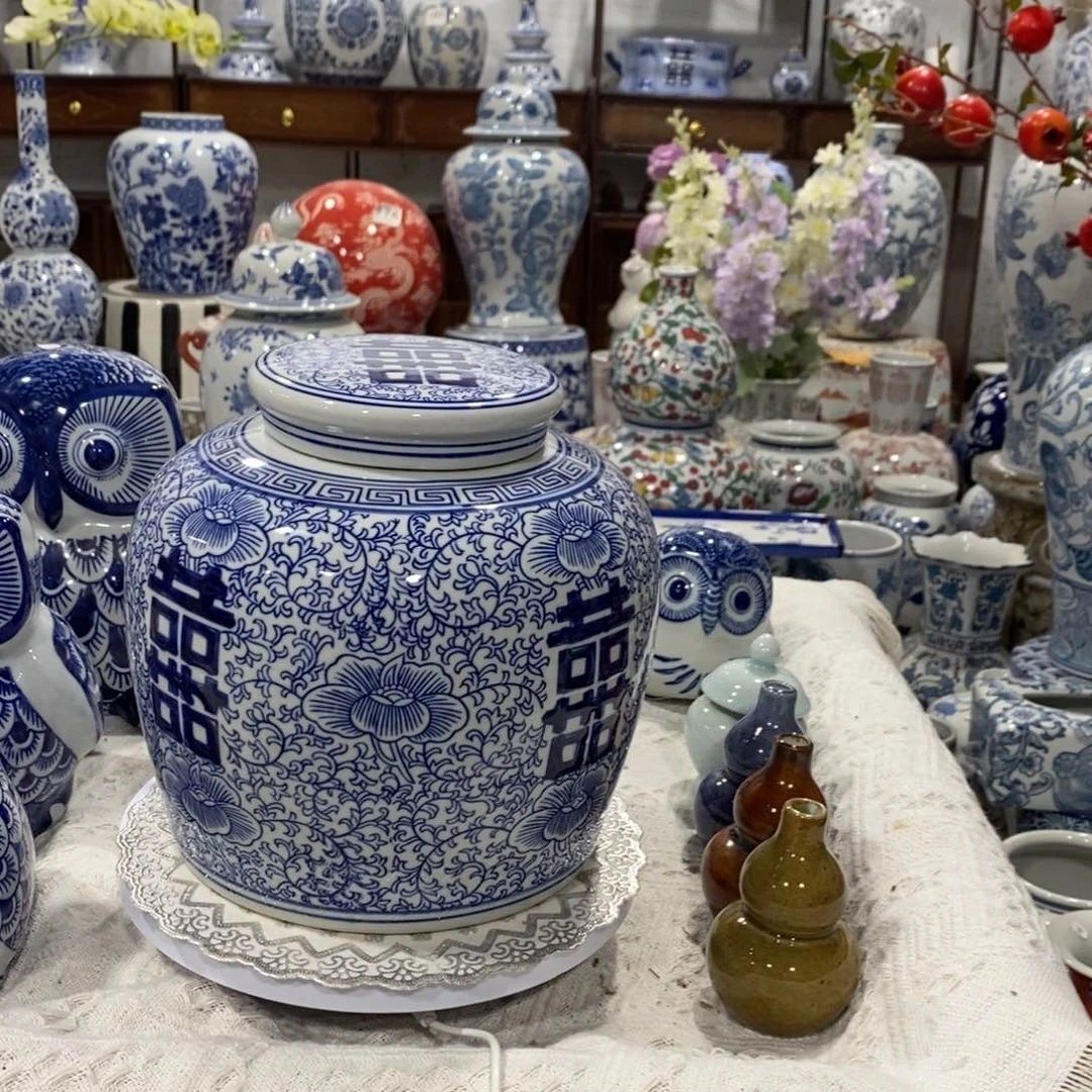 【闪购商品】摆件双喜罐摆件……