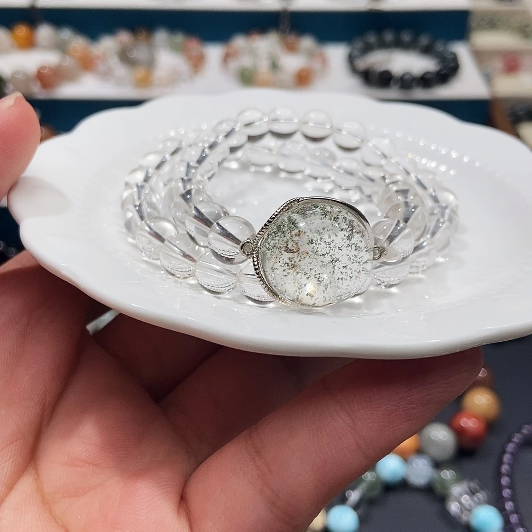 水晶手链银S925镶嵌水晶8