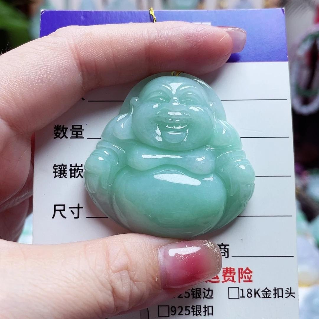 翡翠未镶嵌颈饰佛公29