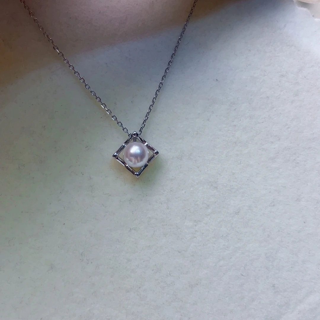 海水珍珠银S925镶嵌吊坠(赠链)