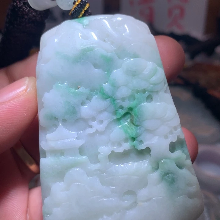翡翠未镶嵌颈饰保真天然a货翡翠