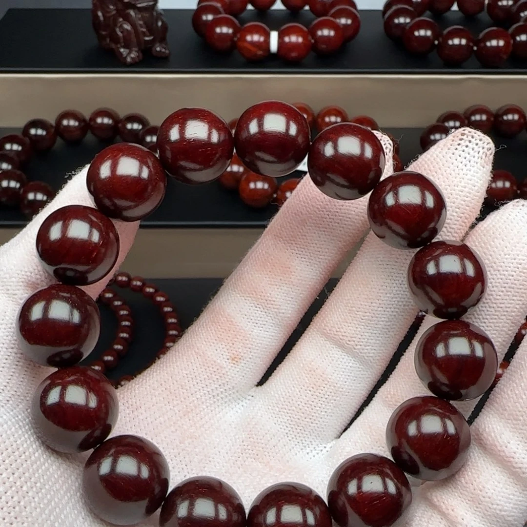 哈***哈小叶紫檀手串/手链原生态印度小叶紫檀1.5顶泥