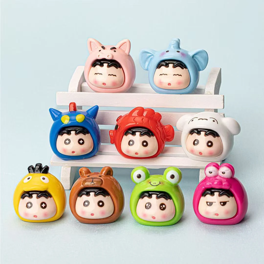 （直播拆）【许愿+对对碰】动物小新树脂可爱微景观摆件