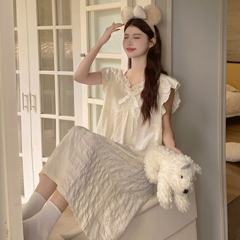 【Lucky优选】睡衣女夏季薄款云朵棉无袖睡裙甜美新款家居服网红