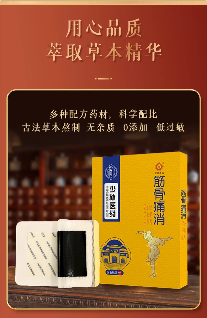 少林医药淳青堂筋骨痛消保健贴6贴/盒