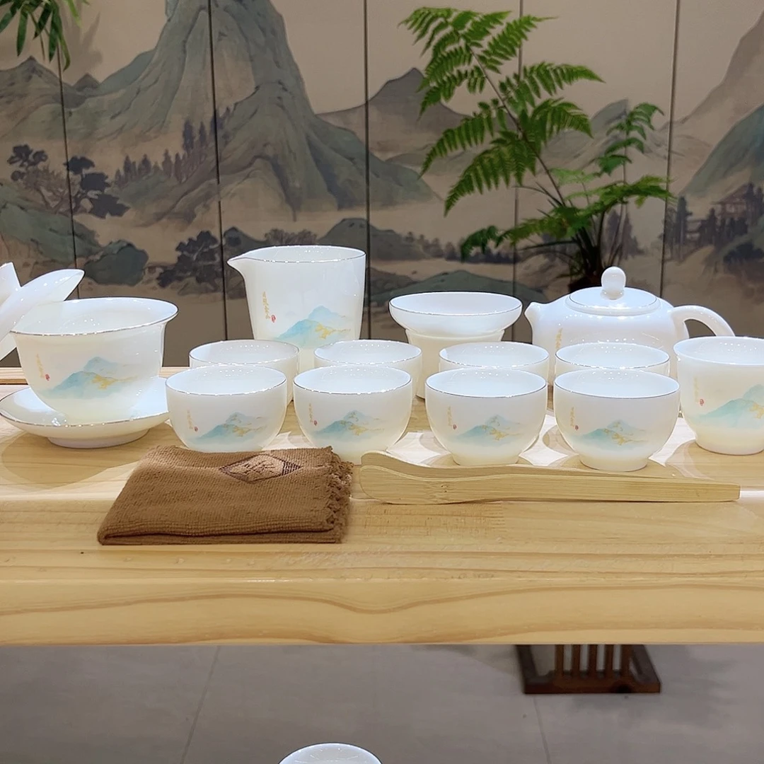 【都彩】日照金山羊脂玉瓷16头