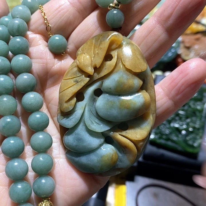 岫玉未镶嵌毛衣链