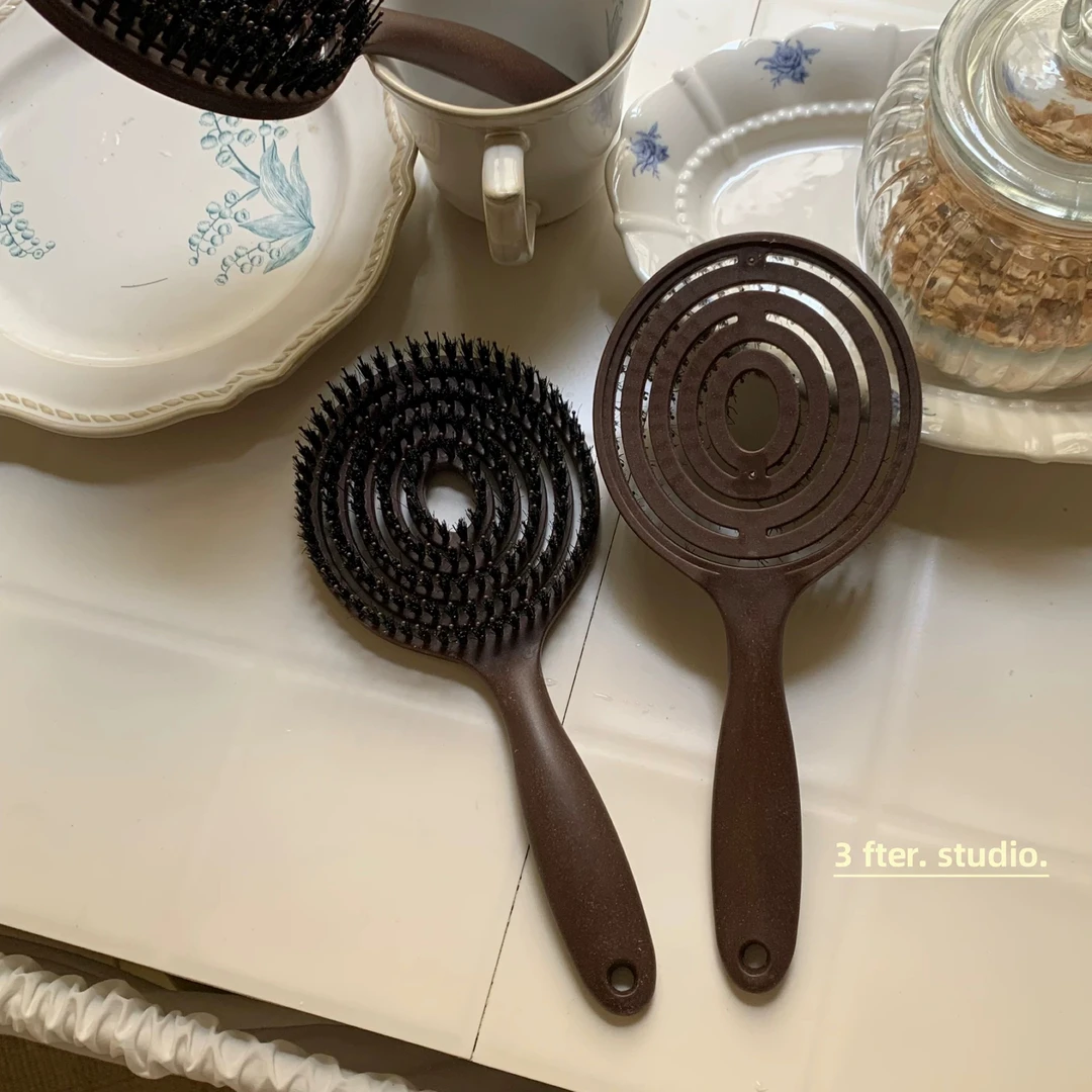 【刘噗噗】大面积梳头~猪鬃毛!顺发+按摩梳