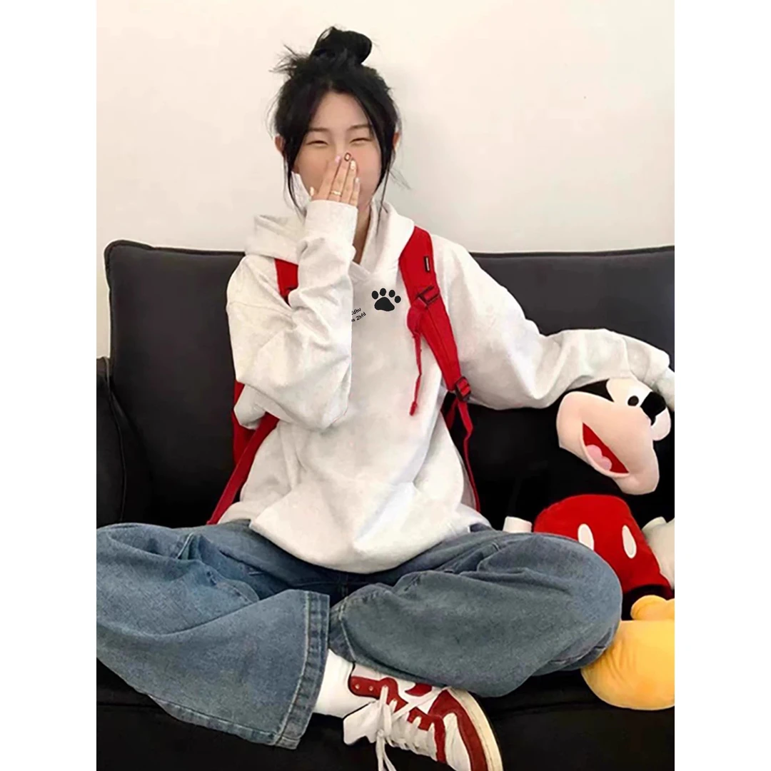 美式宽松高街纯棉连帽卫衣男女秋冬2025新款爆款加绒加厚帽衫上衣