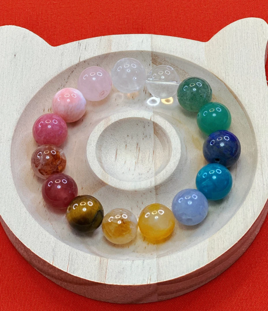 12mm随机多宝海蓝紫水虎眼水晶类扭蛋