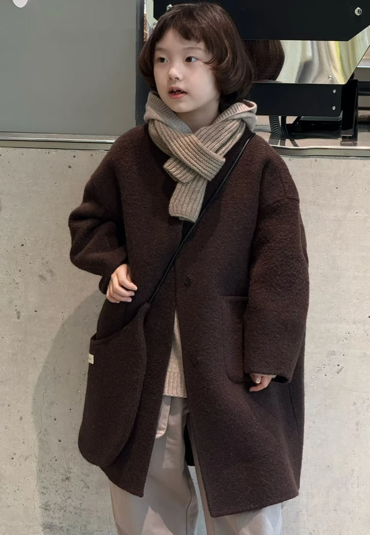 九子-韩国设计师款童装亲子装双面大衣 5365