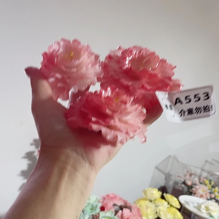 瓷片纯陶瓷手工捏花