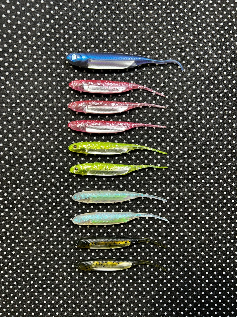 路亚饵 泳道路亚  3寸/4寸 针尾混合色  10条